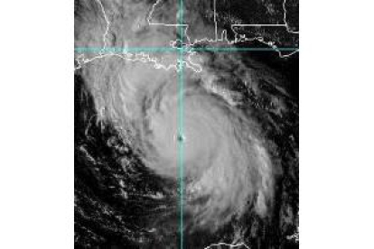 Una foto del huracán afectando a los estados sureños de EE.UU.