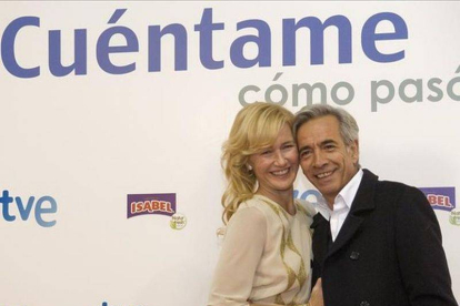 Imanol Arias y Ana Duato, en la presentación de la 14ª temporada de 'Cuéntame...'.