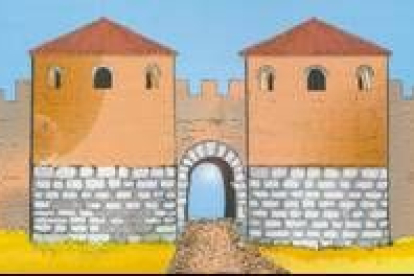 Reconstrucción de la puerta romana de Astorga, de Burón y Lorenzo