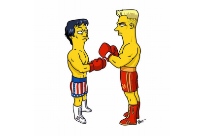 Rocky Balboa y Ivan Drago en una escena de 'Rocky IV'.