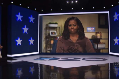 Michelle Obama, en una videoconferencia de la convención demócrata. DEMOCRATIC NATIONAL CONVENTION H