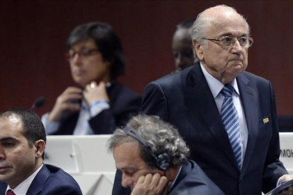 Blatter, en un acto de la FIFA.