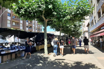 Imagen del mercadillo de los martes de Astorga. DL