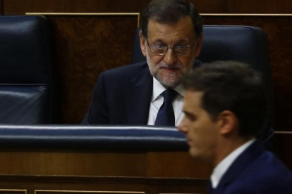 Albert Rivera y Mariano Rajoy, en el Congreso