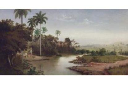 La Habana. Museo Nacional de Bellas Artes. «Junto al río», cuadro del pintor astorgano M