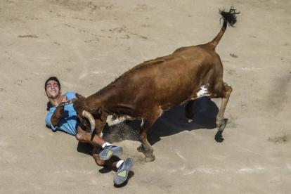 Encierro peligroso en San Sebastián de los Reyes, este agosto.