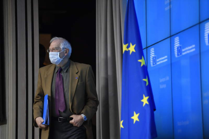 Josep Borrell, ministro de Exteriores de la UE, ayer en Bruselas. JOHN THYS
