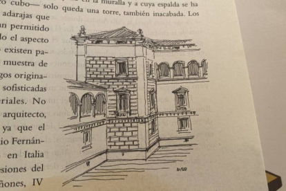 Recreación hipotética de cómo fue el Palacio del Conde Luna a partir del torreón existente. MIGUEL SOBRINO