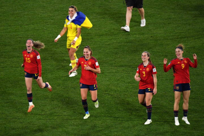 La selección española de fútbol femenino celebra el triunfo en la final ante Inglaterra. BIANCA DE MARCHI