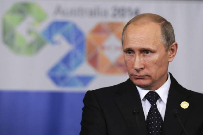 El presidente ruso, Vladimir Putin, en una conferencia del G-20, en Brisbane (Australia).