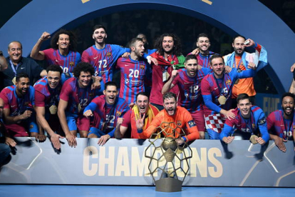 El Barça de balonmano conquista por segundo año consecutivo la ‘final four’ de la Liga de Campeones de balonmano. U. H.