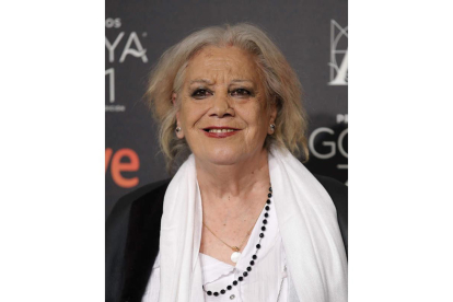 La actriz Terele Pávez en la alfombra roja de los Goya. JUANJO