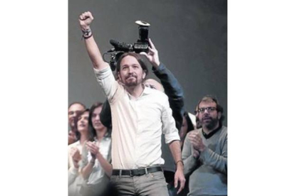 Pablo Iglesias, el 15 de noviembre, tras ser elegido secretario general de Podemos.