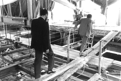 Inauguración del viaducto, en 1983. ARCHIVO