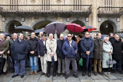 Representantes de todos los partidos e instituciones se unen a la manifestación de la Plataforma Salamanca por el Ferrocarril. ICAL
