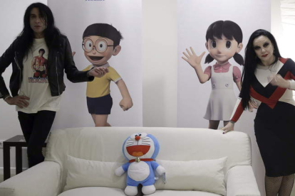 Los polifacéticos Mario Vaquerizo y Alaska, que ahora ponen voz a los protagonistas de ‘Doraemon’.