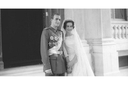 Los Reyes de España, el día de su boda.