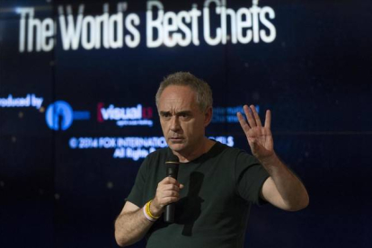 Ferran Adrià, en la presentación de la serie documental 'Los mejores chefs del mundo'.