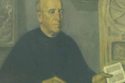 Retrato del padre César Morán, obra de José Manuel González Ubierna.