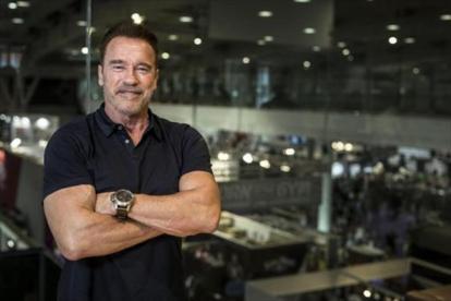 Arnold Schwarzenegger posa en el recinto de Fira de Barcelona, el pasado mes de noviembre.