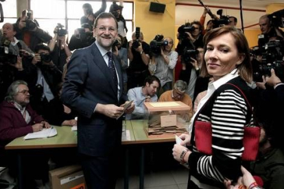 El candidato del Partido Popular a la presidencia del Gobierno, Mariano Rajoy, espera « que la única noticia sea que se hayan celebrado las elecciones y que las haya ganado quien haya querido el conjunto de los españoles».