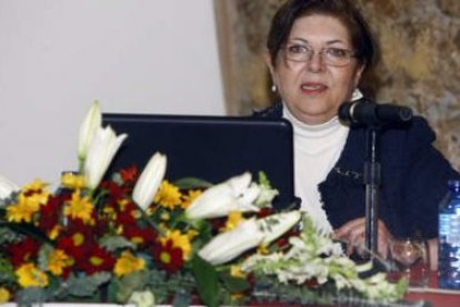 La directora del Museo Arqueológico Nacional, durante su intervención.