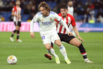 Modric volverá a comandar el juego del Real Madrid mañana frente al Athletic. KIKO HUESCA