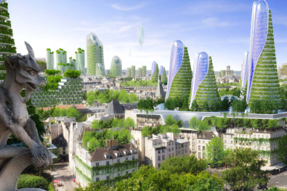 Imagen virtual de París en 2050.