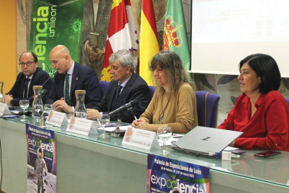 Polanco, Diez, Marín, Alonso-Cortés y Palencia, en la presentación. DL