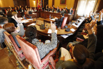 Los seis grupos políticos apoyaron por unanimidad las tres mociones del Pleno de ayer. RAMIRO