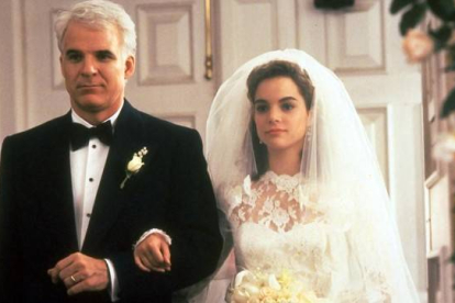 Steve Martin y Kimberly Williams, en una imagen de 'El padre de la novia'.