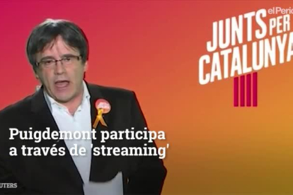 La campaña virtual de Puigdemont desde Bruselas.