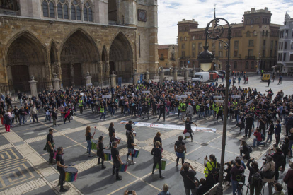 Flash Moob en la plaza de la Catedral por el Día mundial de la Salud Mental. FERNANDO OTERO PERANDONES