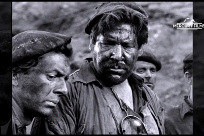 Fernando Sancho es uno de los rostros tiznados de carbón que aparecen en la película, que contó con mineros del Bierzo Alto como extras. DL