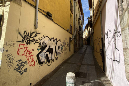 La calle Mulhacín se ha convertido en un lienzo para los graffiteros