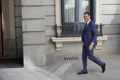 El presidente del Gobierno en funciones, Pedro Sánchez.  EFE /  SERGIO PÉREZ.