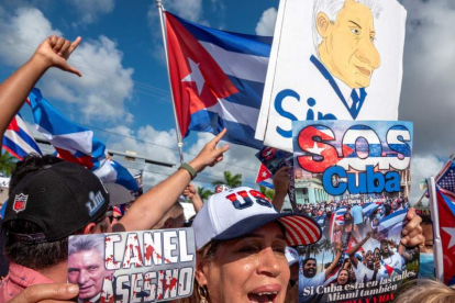 Manifestación pro Cuba libre en Miami. CRISTOBAL HERRERA-ULASHKEVICH