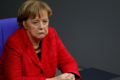 La cancillera Angela Merkel, el lunes.