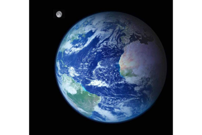 Espectacular vista de la Tierra desde el espacio. DL