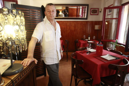Isidro Alonso en el restaurante del Saint Román.