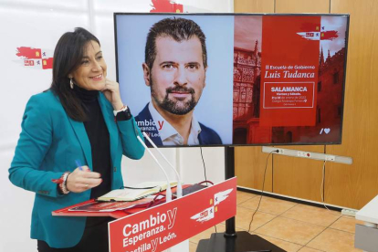 La secretaria de Organización del PSOE de Castilla y León, Ana Sánchez. R. GARCÍA