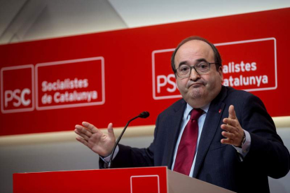 El primer secretario del PSC, Miquel Iceta, ya avanzó algo a su grupo parlamentario. QUIQUE GARCÍA