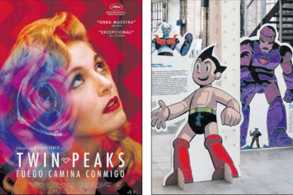 Cartel de ‘Twin Peaks’, título que abre la FEE e imágenes de ‘Sueños de robots’, a partir de mañana. DL