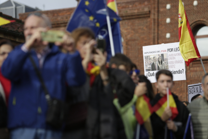 Manifestación en León contra la amnistía. FERNANDO OTERO