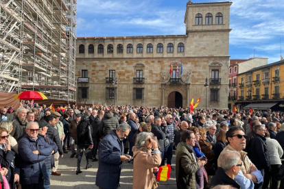 Manifestación en León contra la amnistía. M. R.