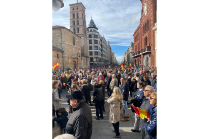 Manifestación en León contra la amnistía. M. R.