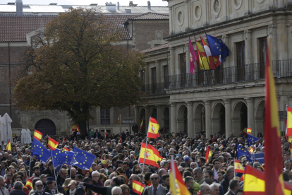 Manifestación en León contra la amnistía. FERNANDO OTERO