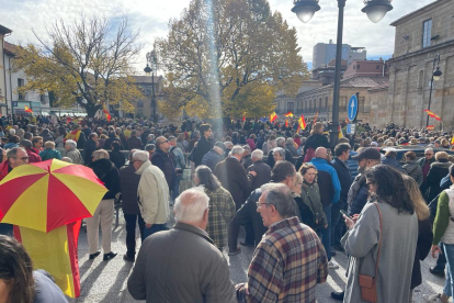 Manifestación en León contra la amnistía. M. R.