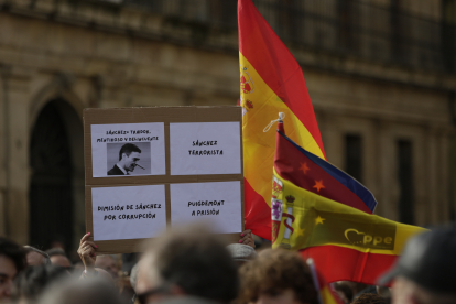 Manifestación en León contra la amnistía. FERNANDO OTERO