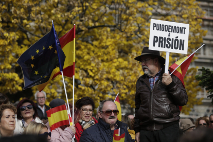 Manifestación en León contra la amnistía. FERNANDO OTERO